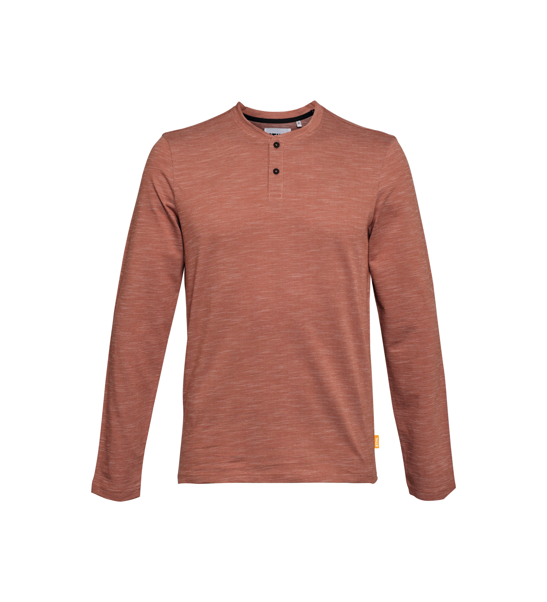Maglia a maniche lunghe HENLEY, arancio