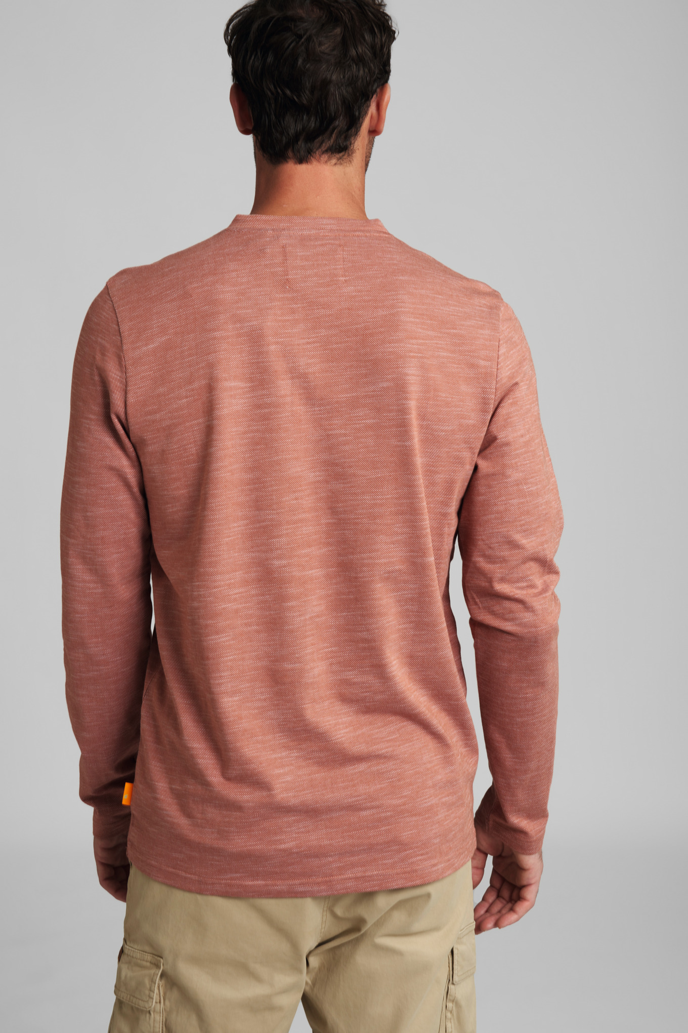 Maglia a maniche lunghe HENLEY, arancio