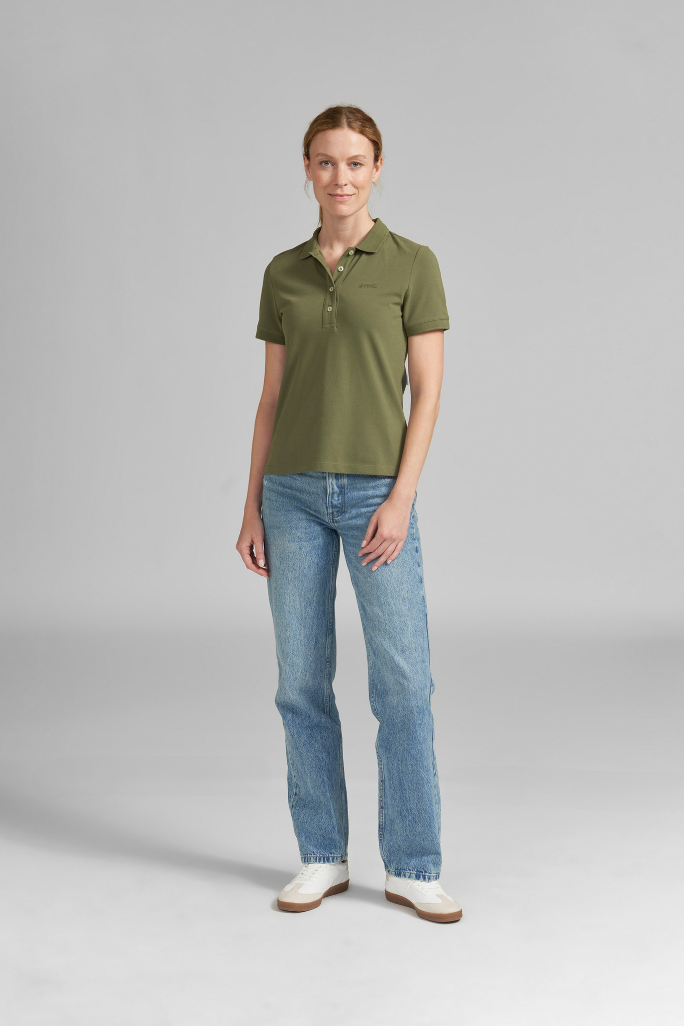 Polo BASIC GREEN Donna