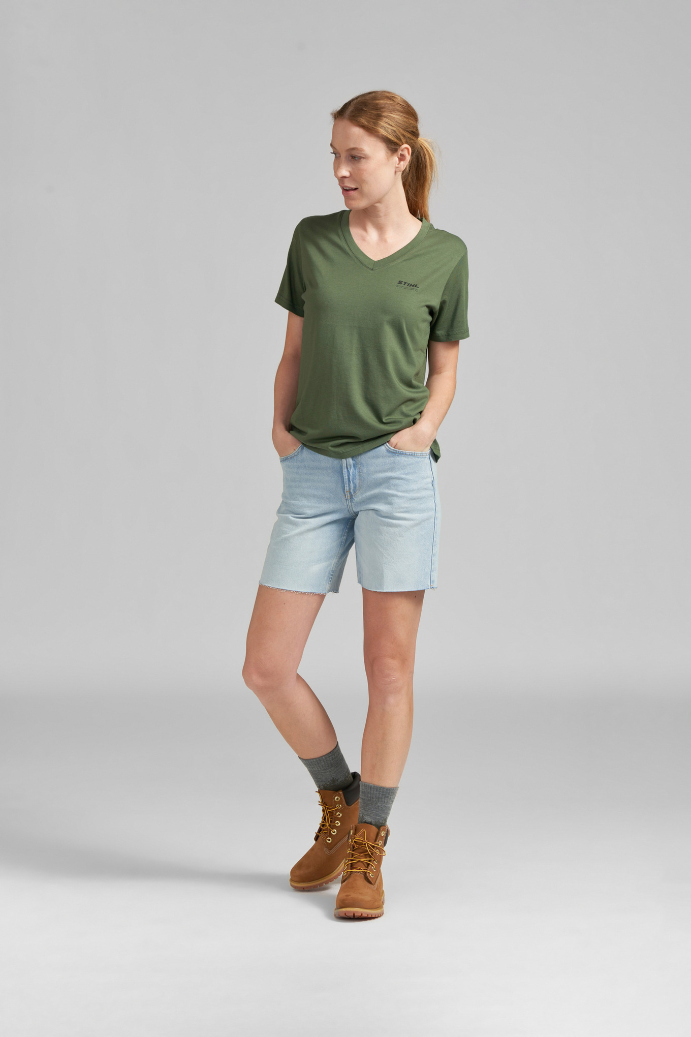 T-shirt donna BASIC V GREEN