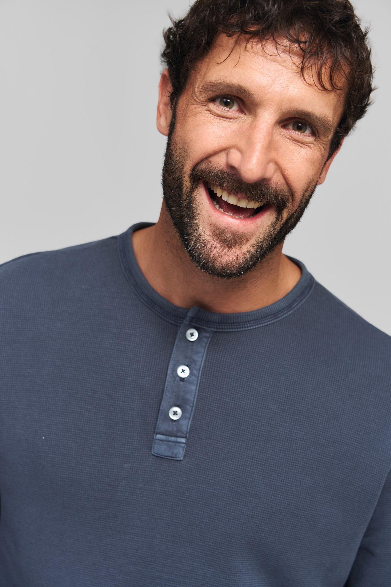 Maglia a maniche lunghe HENLEY WAFFLE