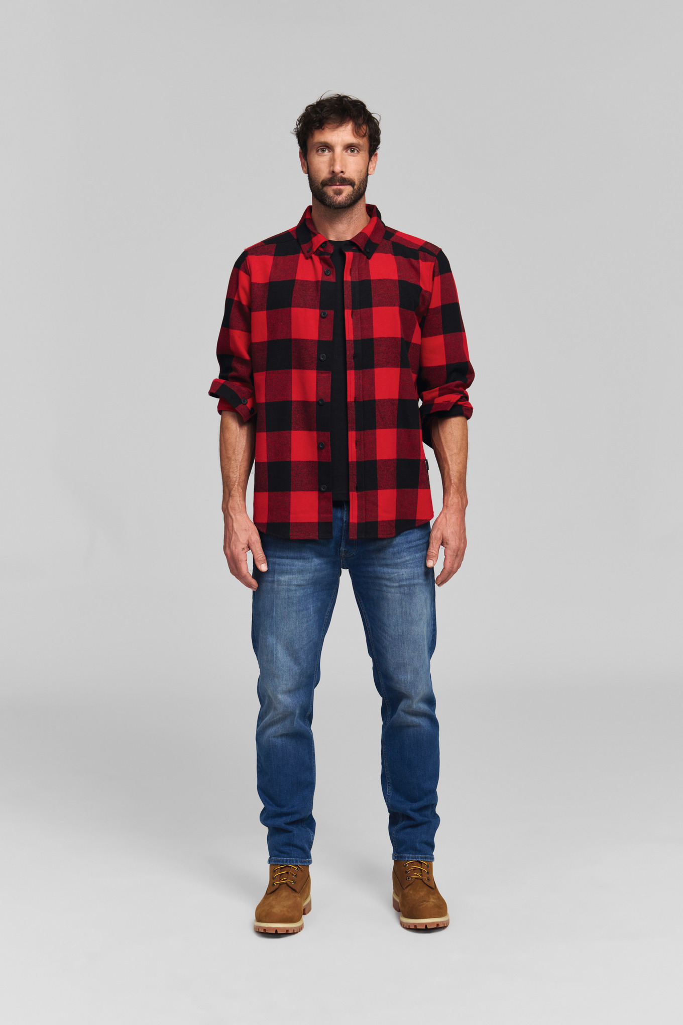 Shirt PLAID RED BLACK