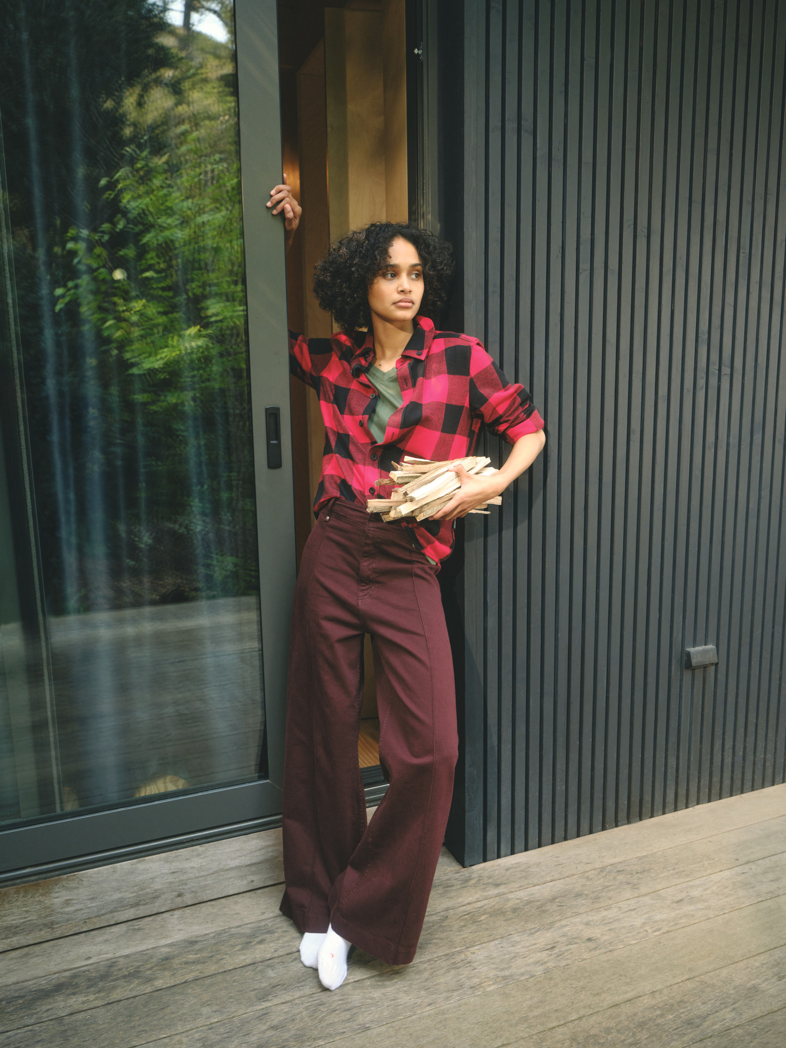 Shirt PLAID RED BLACK