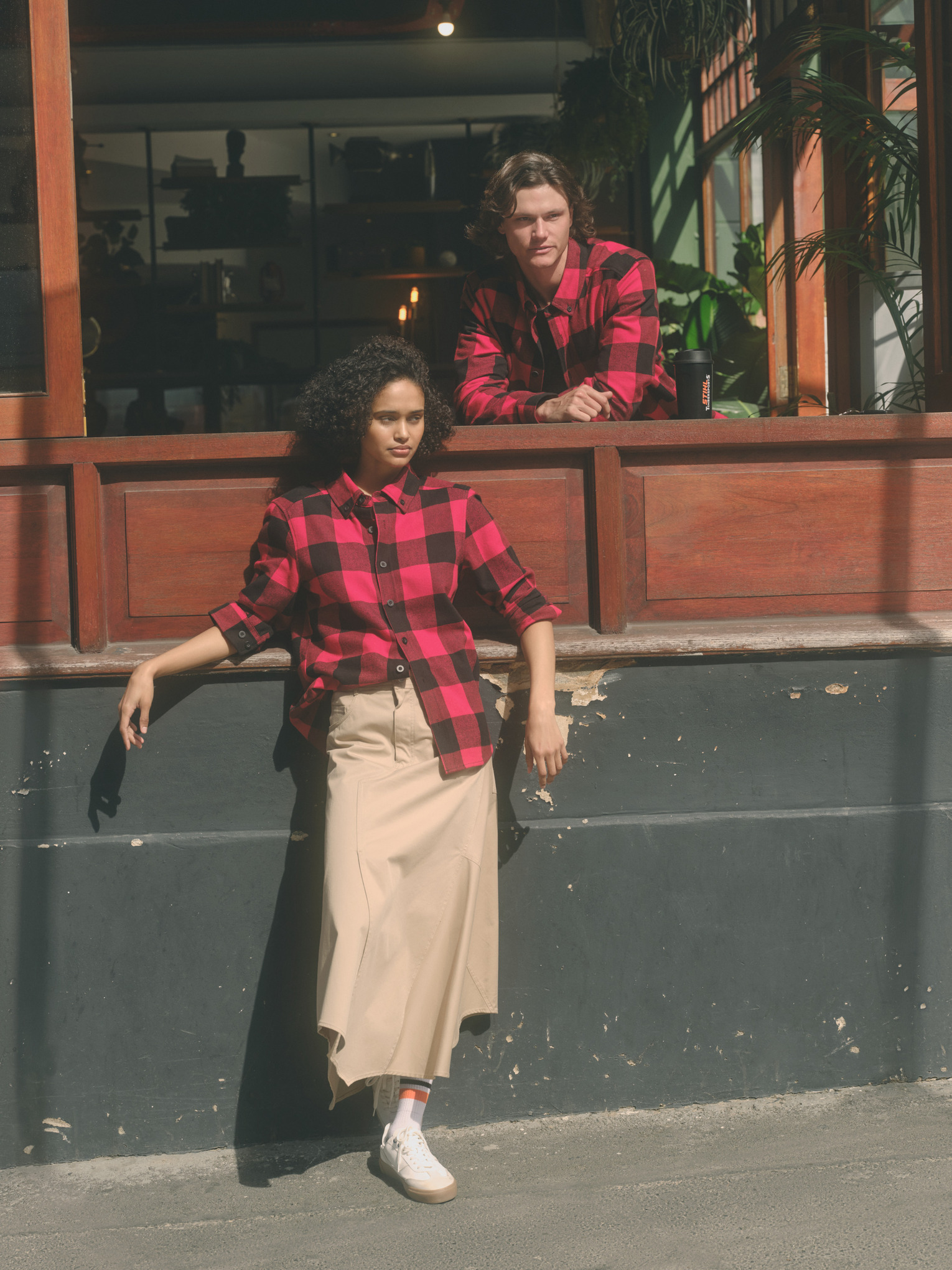 Shirt PLAID RED BLACK