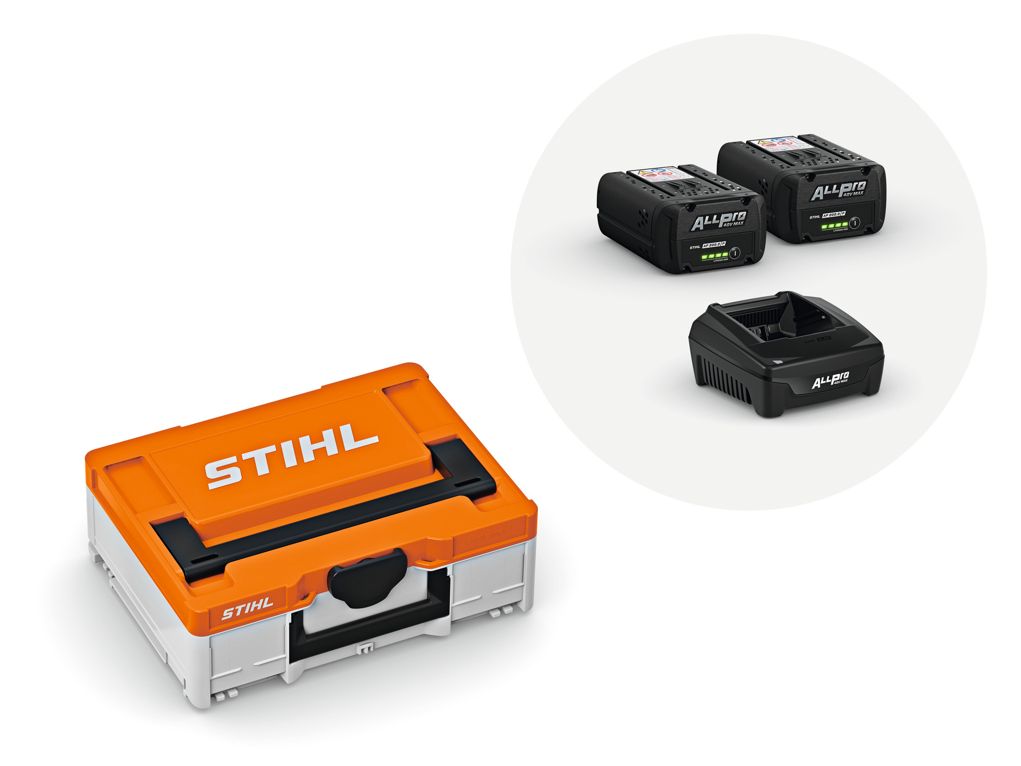 Power-Box misura S con 2 batterie AP 200.0 P e caricabatterie AL 301.1