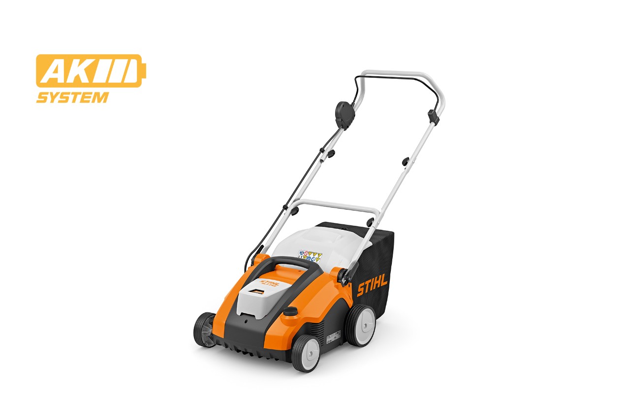 Immagine dell’arieggiatore a batteria STIHL RLA 240, icona della batteria in alto a sinistra per il sistema STIHL AK