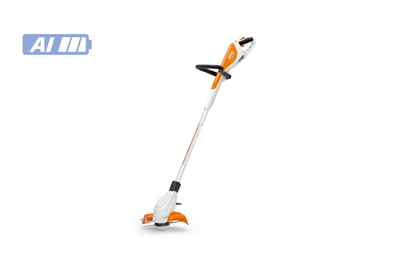 Immagine del decespugliatore a batteria STIHL FSA 45, icona della batteria in alto a sinistra per la linea STIHL AI