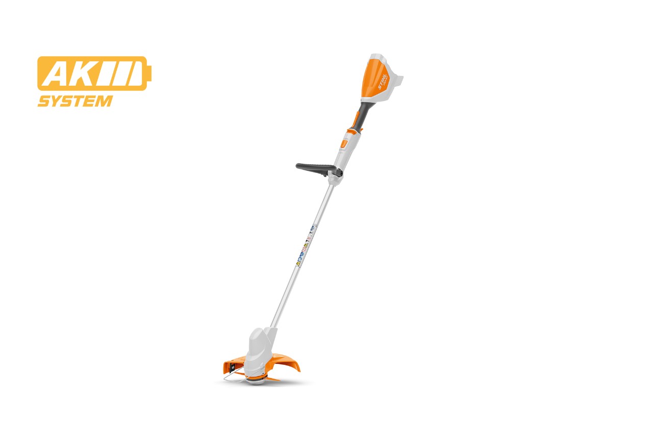 Immagine del decespugliatore a batteria STIHL FSA 57, icona della batteria in alto a sinistra per il sistema STIHL AK