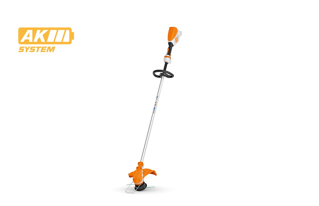 Immagine del decespugliatore a batteria STIHL FSA 60, icona della batteria in alto a sinistra per il sistema STIHL AK